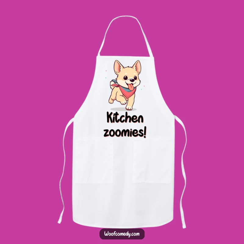 Funny Kawaii Dog Bandana Apron: Cook with Happy Dog Enthusiasm and a Smile