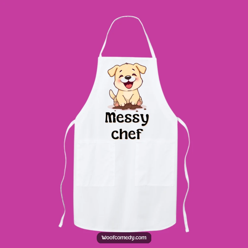 Funny Dog Digging Apron: Chef's Smock for Messy Culinary Adventures