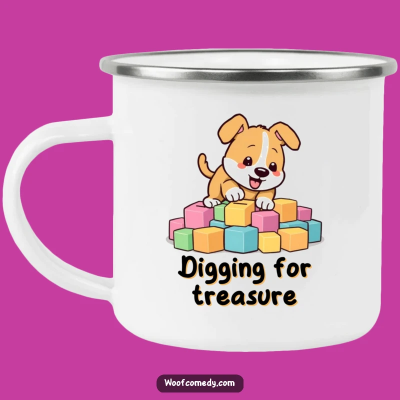 Funny Digging Dog Camping Mug - Energy for Outdoor Adventures