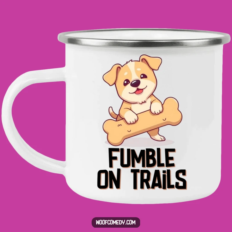 Funny Clumsy Dog Camping Mug: Your Hilarious Companion for Outdoor Mishaps!