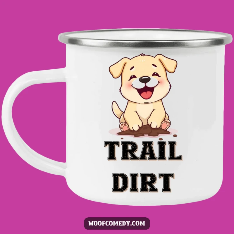 Funny Dog Digging Camping Mug: Durable Companion for Earthy Adventures