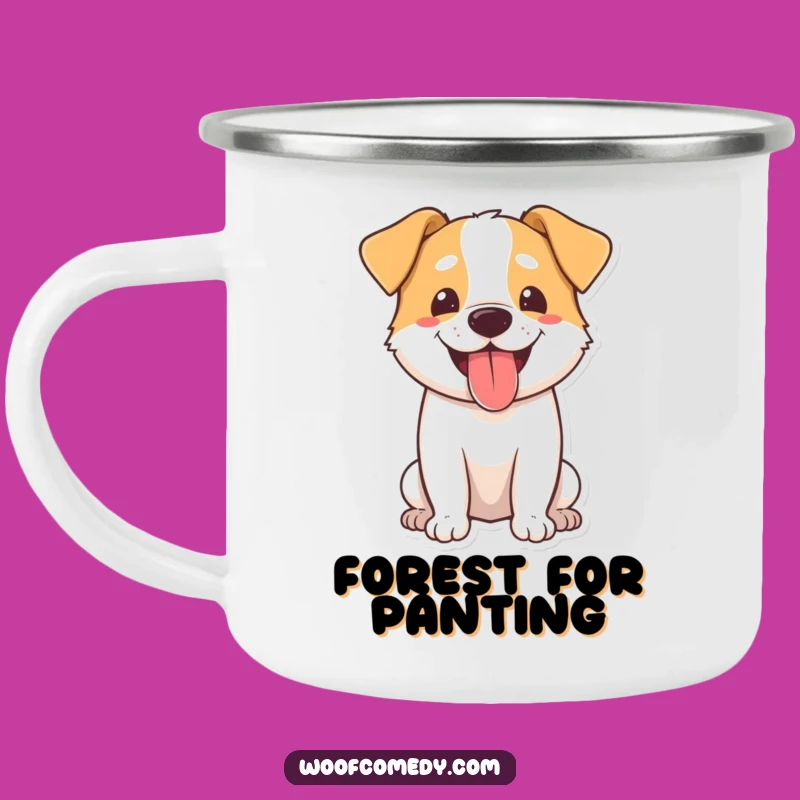 Funny Dog Panting Camping Mug: Adventure Smiles, Hilarious Gear, Perfect Gift