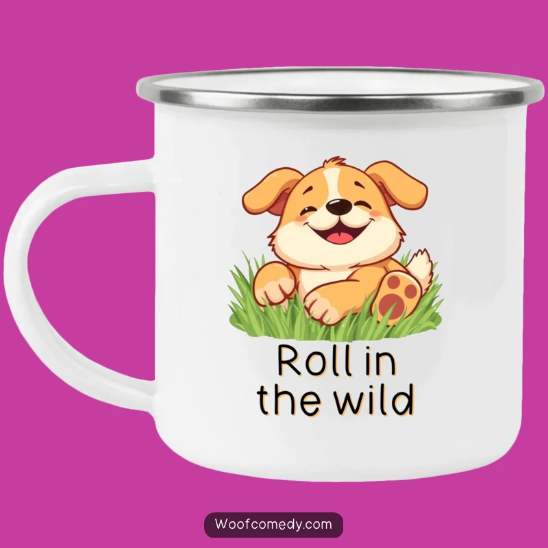 Funny Happy Dog Camping Mug: Your Hilarious Companion for Joyful Adventures!
