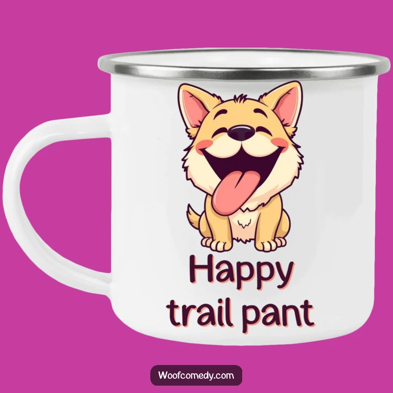 Funny Dog Grinning Camping Mug: Durable Joy for Outdoor Adventures