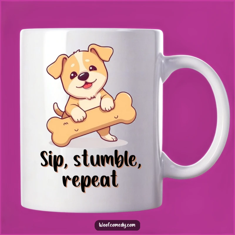 Funny Clumsy Dog Mug: A Hilarious Gift for the Accident-Prone Pup Lover!