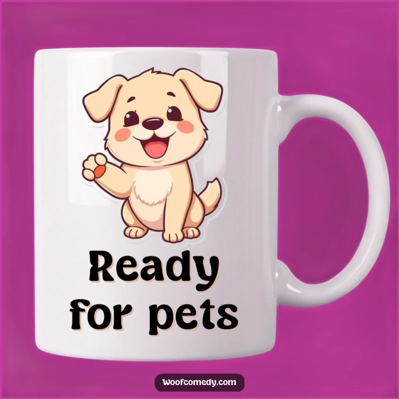 Funny Dog Greeting Mug: Cheerful Barking Canine Cup, Perfect Welcoming Gift!