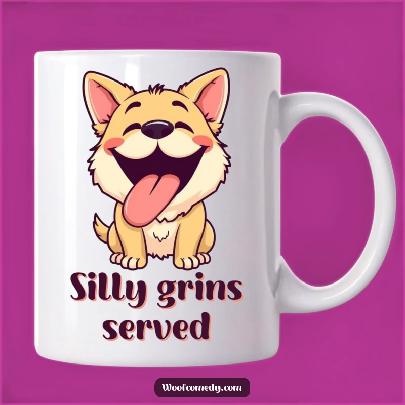 Funny Dog Grinning Mug: Happy Panting Pooch Gift for Dog Lovers