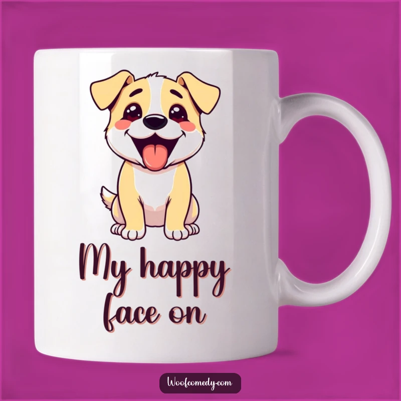 Funny Excited Dog Tongue Out Mug - Perfect Happy Dog Gift for Dog Lovers