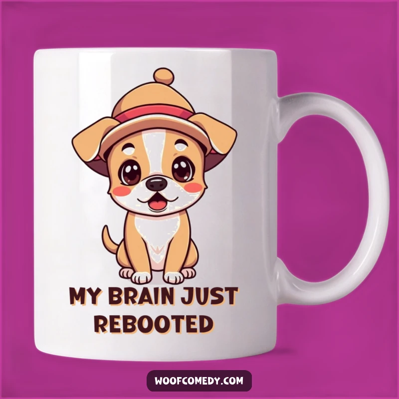 Funny Surprise Kawaii Dog Mug - Silly Hat, Perfect Gift for Dog Lovers