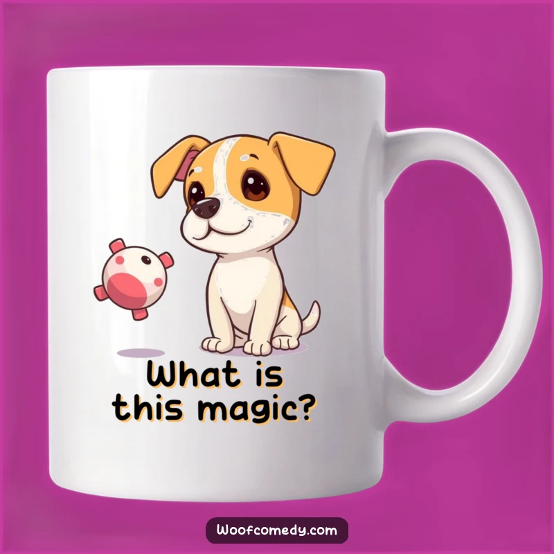 Funny Curious Dog Mug: Mysteries and Mirth with This Hilarious Squeaky Toy Design!