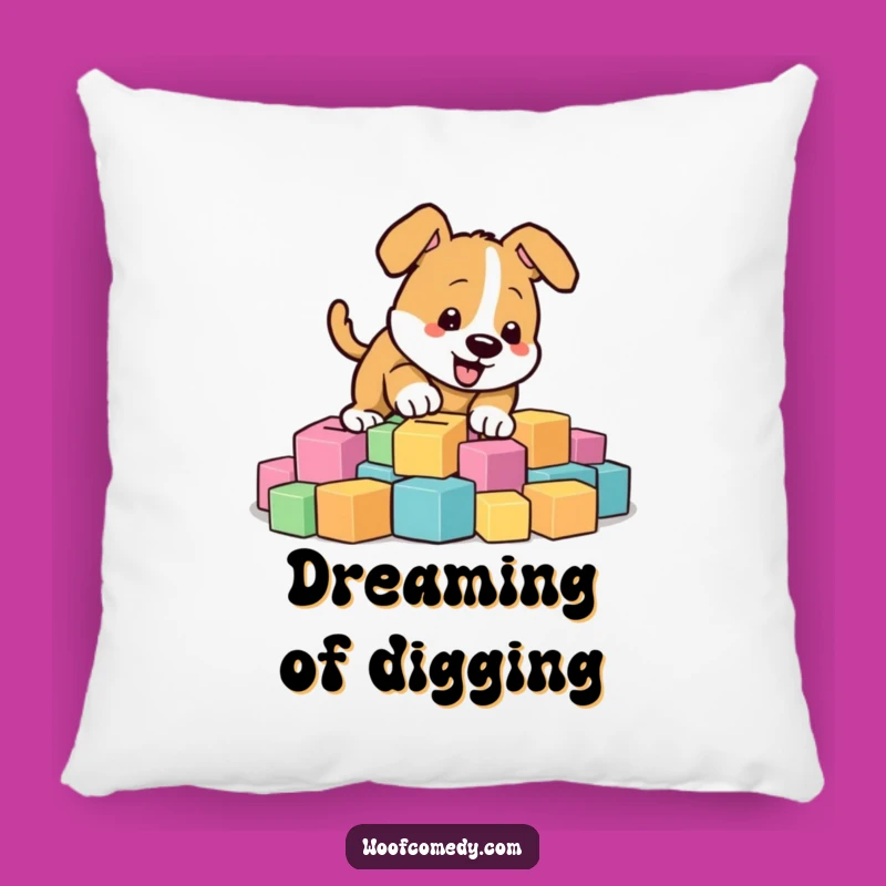 Funny Digging Dog Pillow - Cozy Comfort, Energetic Style