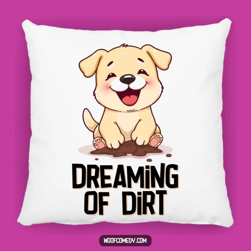 Funny Dog Digging Pillow: Cozy Cushion of Canine Excavation Fun