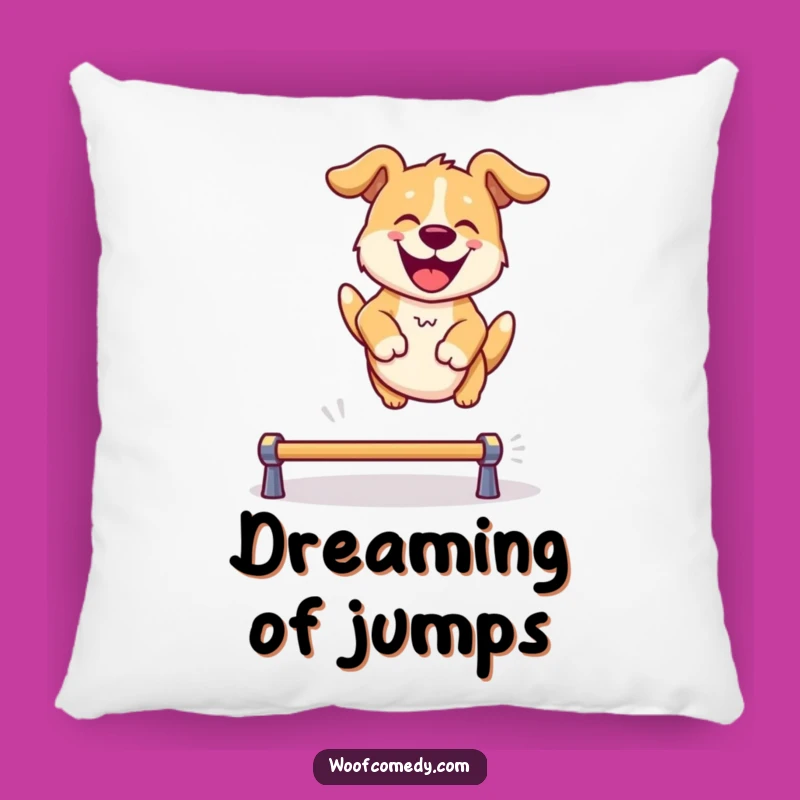 Funny Dog Leaping Pillow: Cozy Up with Canine Glee