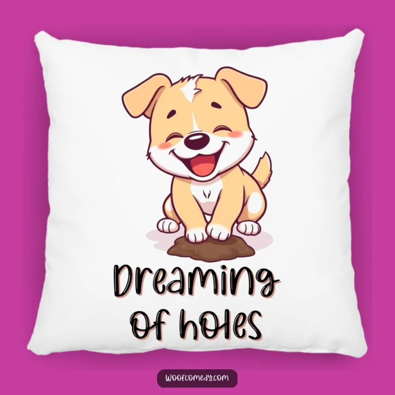 Funny Dog Digging Pillow: Cozy & Comical Comfort