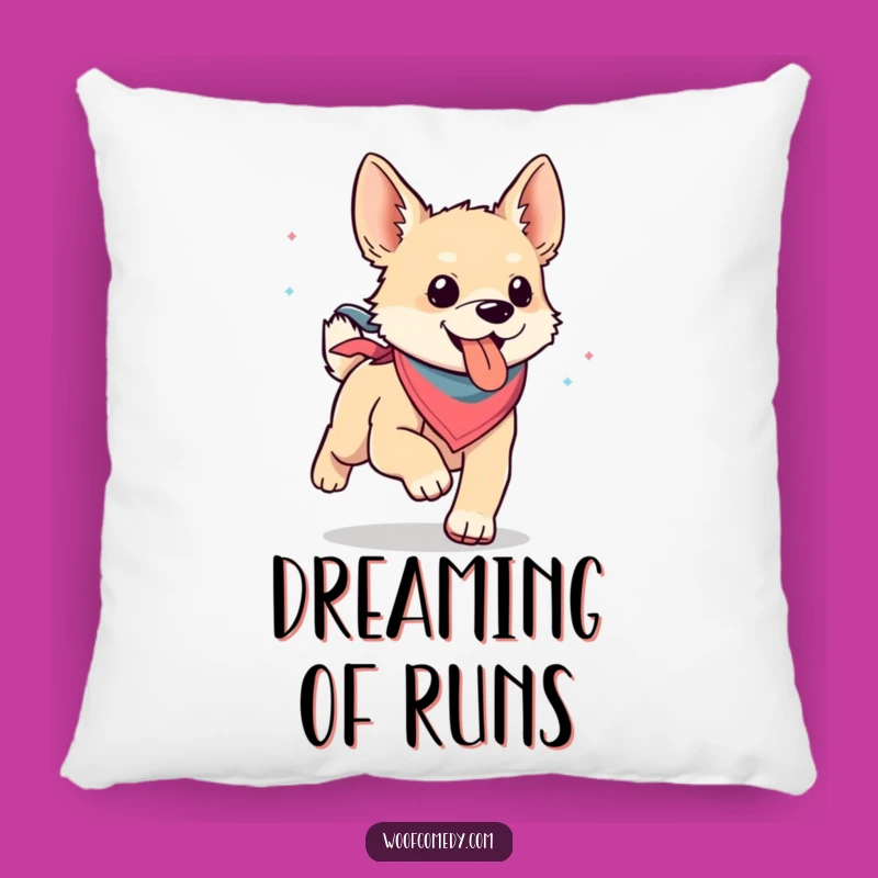 Funny Kawaii Dog Bandana Pillow: Huggable Comfort with a Floppy Tongue Smile