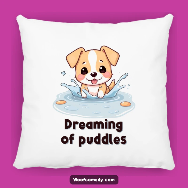 Funny Kawaii Dog Puddle Pillow - Comfy Splash Companion!