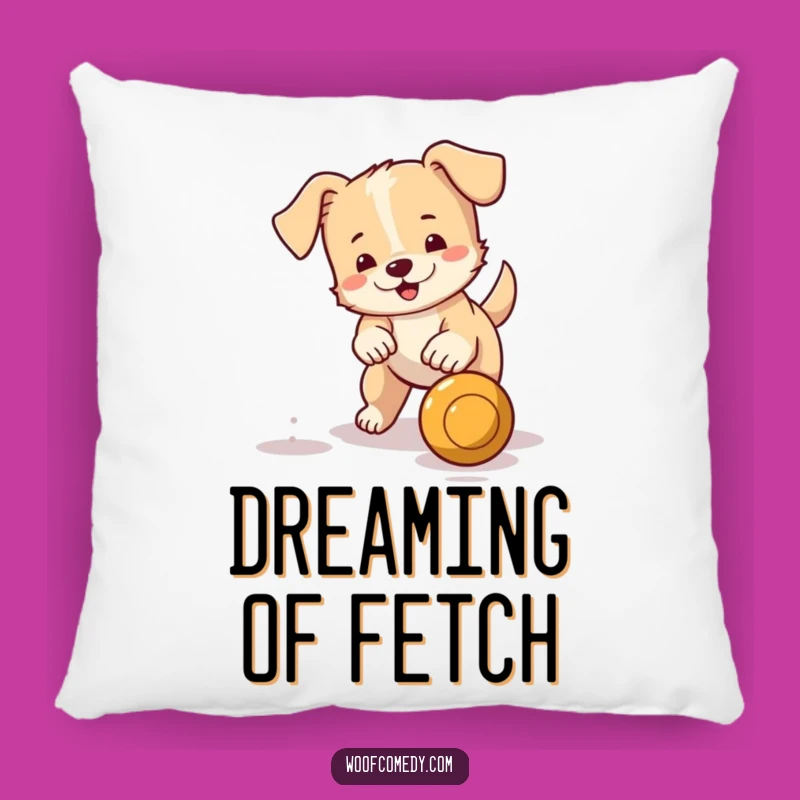 Funny Little Dog Ball Fetching Pillow: Cozy Wagging Tail Pup Cushion