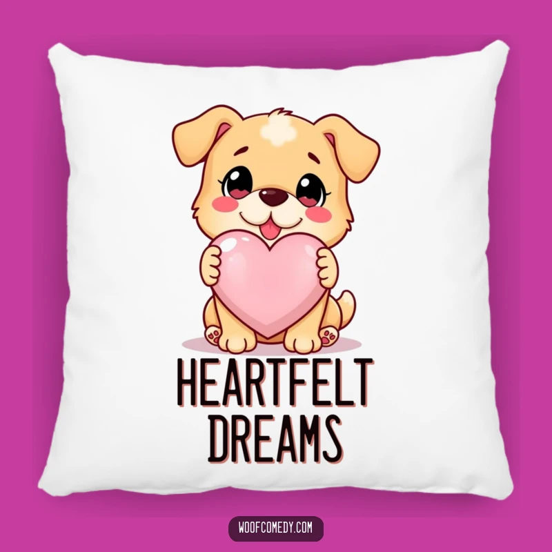 Funny Loyal Dog Pillow - Cozy Comfort, Full of Love