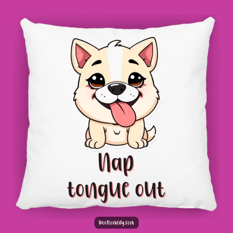 Cuddly Kawaii Dog Panting Pillow - Goofy Tongue Cozy Gift
