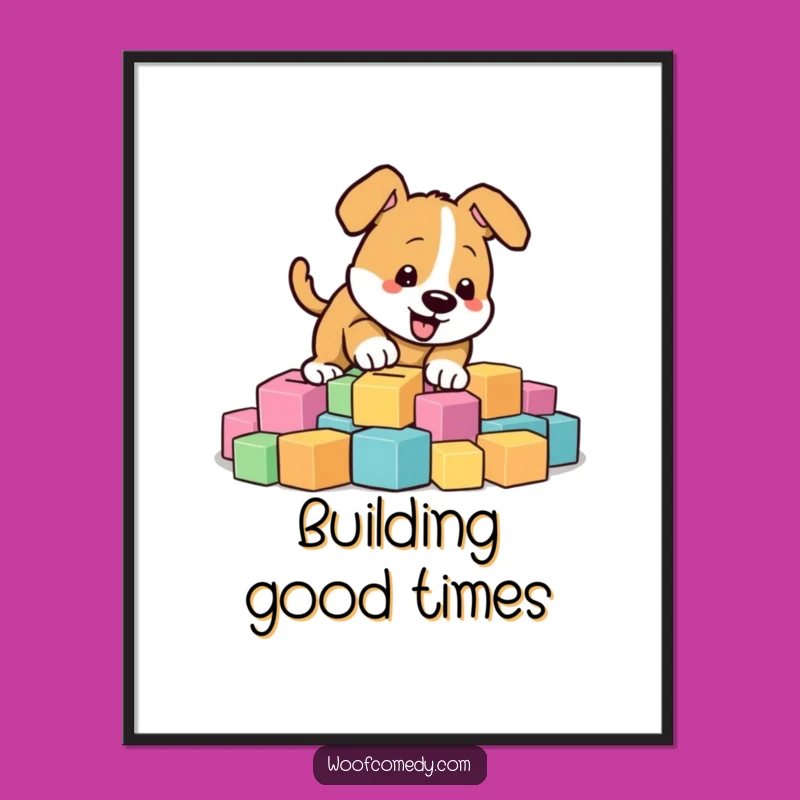 Funny Digging Dog Digital Art - Instant Energetic Block Download