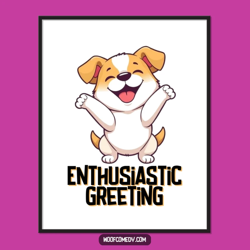 Funny Dog Bow Art Print: Decorate with Performance and Joy!