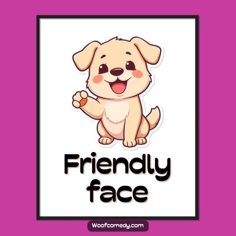 Funny Dog Greeting Digital Art: Cheerful Barking Canine Print, Instant Decor!