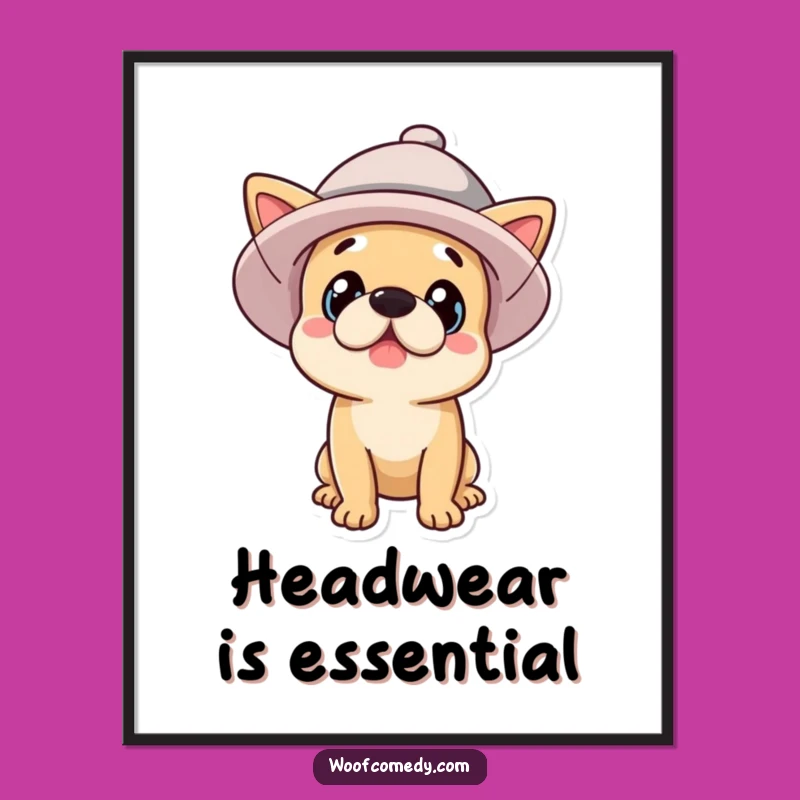 Funny Dog Hat Digital Art - Instant Hilarious Surprise Download