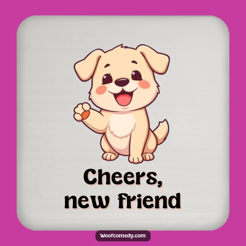 Funny Dog Greeting Coasters: Protect Surfaces with Cheerful Canine Humor!