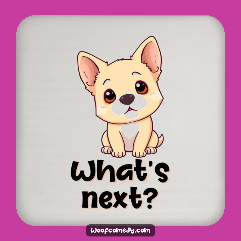 Funny Dog Head Tilt Drink Coaster: Protect Surfaces with Canine Curiosity