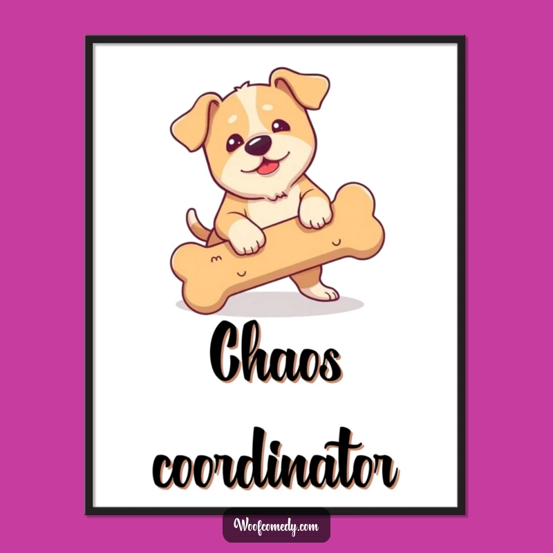Funny Clumsy Dog Poster: Bring Hilarious Mishaps to Your Walls with This Art!