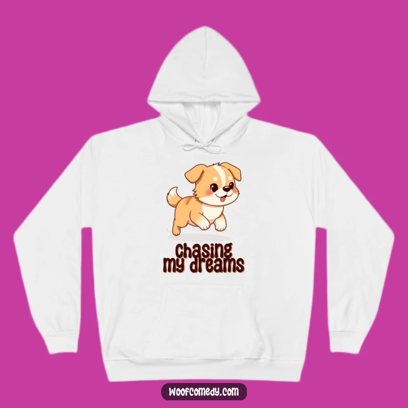 Funny Dog Chasing Tail Hoodie: Warm, Cozy, Hilarious Determined Canine Wear!