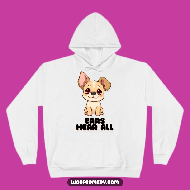 Cozy Funny Floppy Ear Dog Hoodie - Warm Curious Pup Sweatshirt Gift