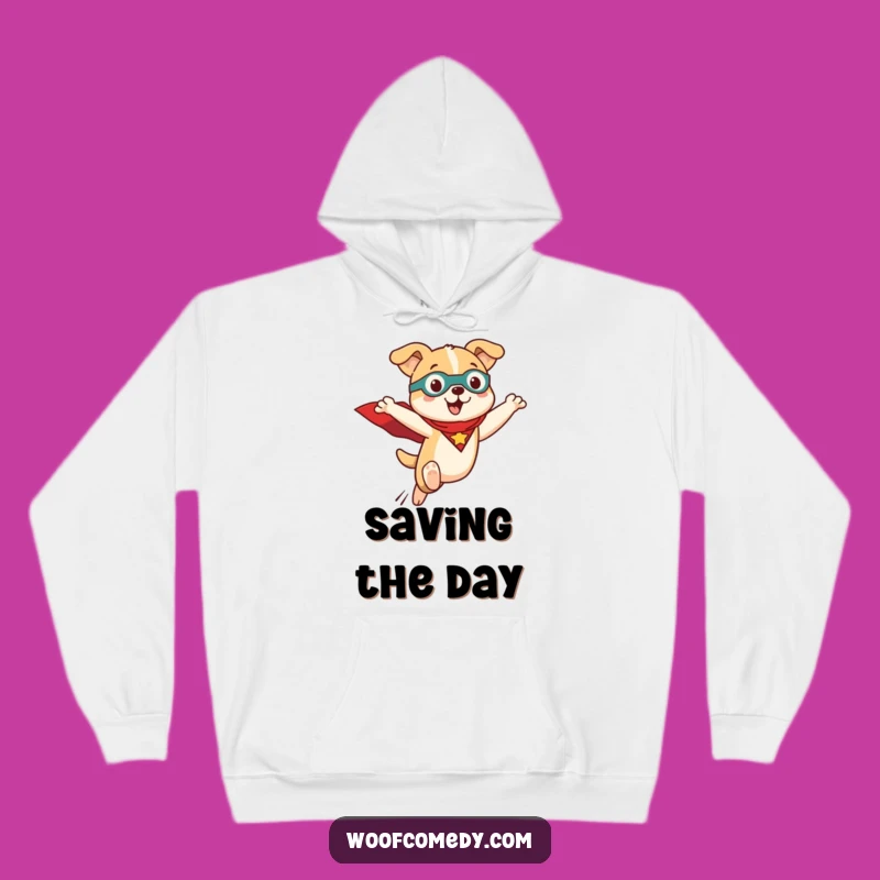 Cozy Kawaii Dog Superhero Hoodie: Warmth and Cute Hero Vibes