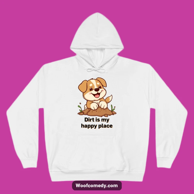 Funny Kawaii Dog Hoodie: Cozy Comfort with Joyful Digging Paws Design