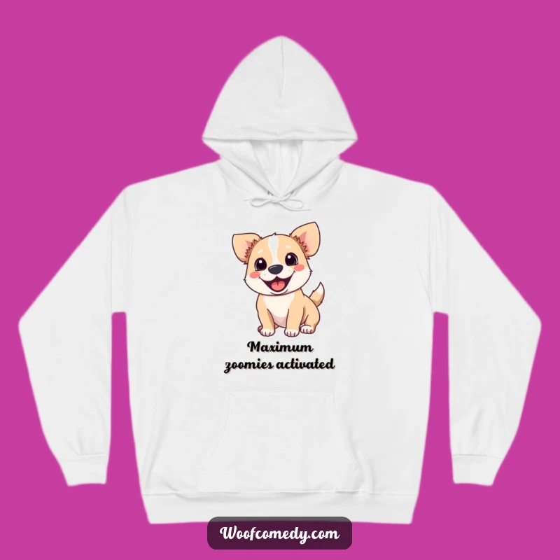 Funny Excited Dog Hoodie: Cozy Enthusiasm Gift