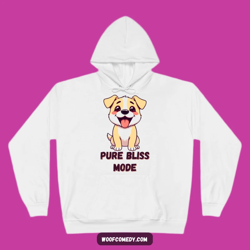 Funny Excited Dog Tongue Out Hoodie - Cozy Happy Dog Gift for All