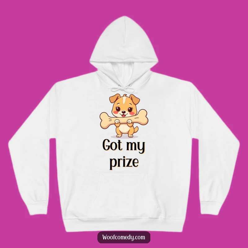Funny Kawaii Dog Bone Hoodie - Cozy Proud Pup Sweatshirt for Gift Comfort