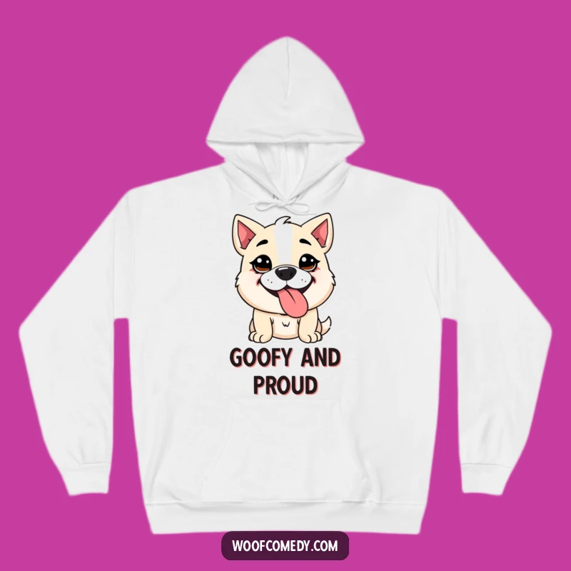 Cozy Kawaii Dog Panting Hoodie - Goofy Tongue Out Warm Gift
