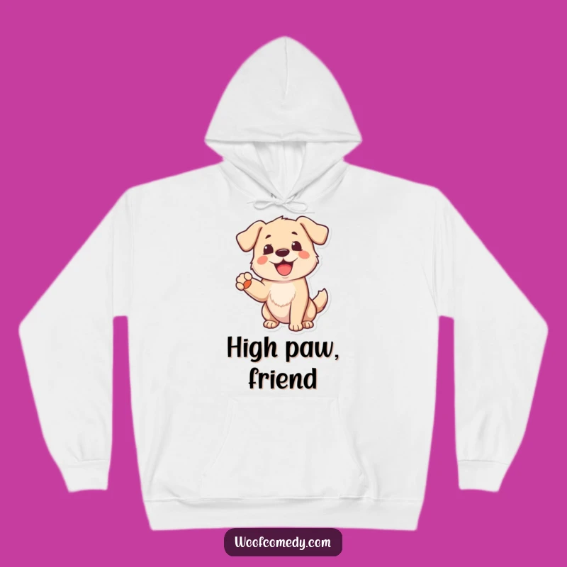 Funny Dog Greeting Hoodie: Cozy, Cheerful Barking Canine Wear, Great Gift!