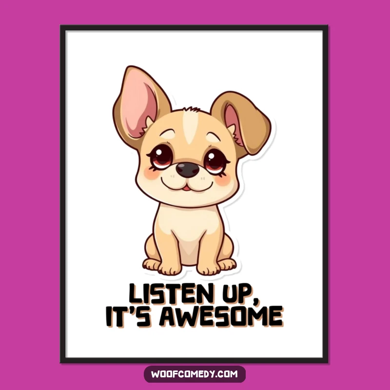 Free Printable Curious Dog Wall Art: Floppy Ears, Funny Head Tilt Decor