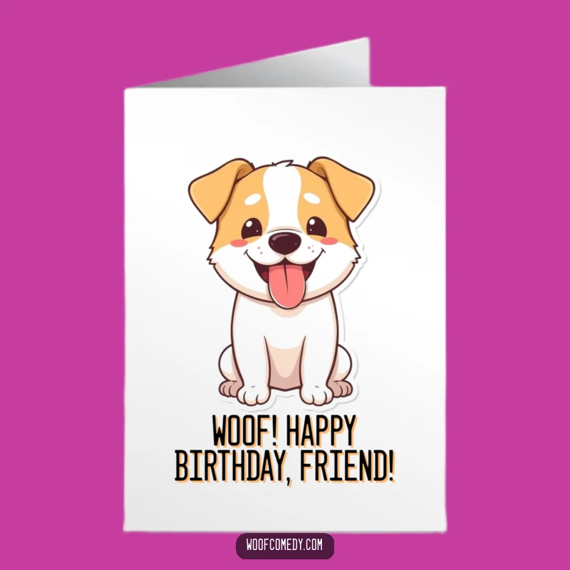Free Printable Dog Birthday Card: Happy Panting Pup for a Joyful Celebration