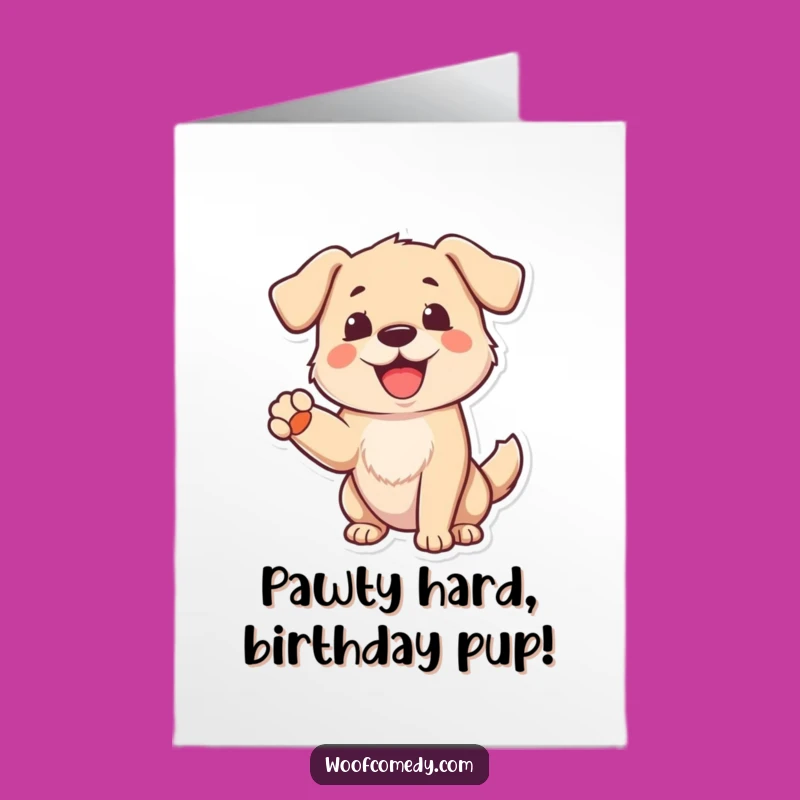 Free Printable Birthday Card: Cheerful Dog Greeting, Joyful Downloadable Gift