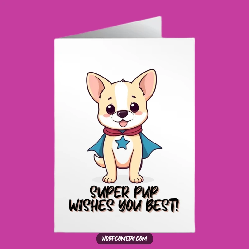 Free Printable Superhero Dog Birthday Card - Funny Dog Downloadable Gift for Him