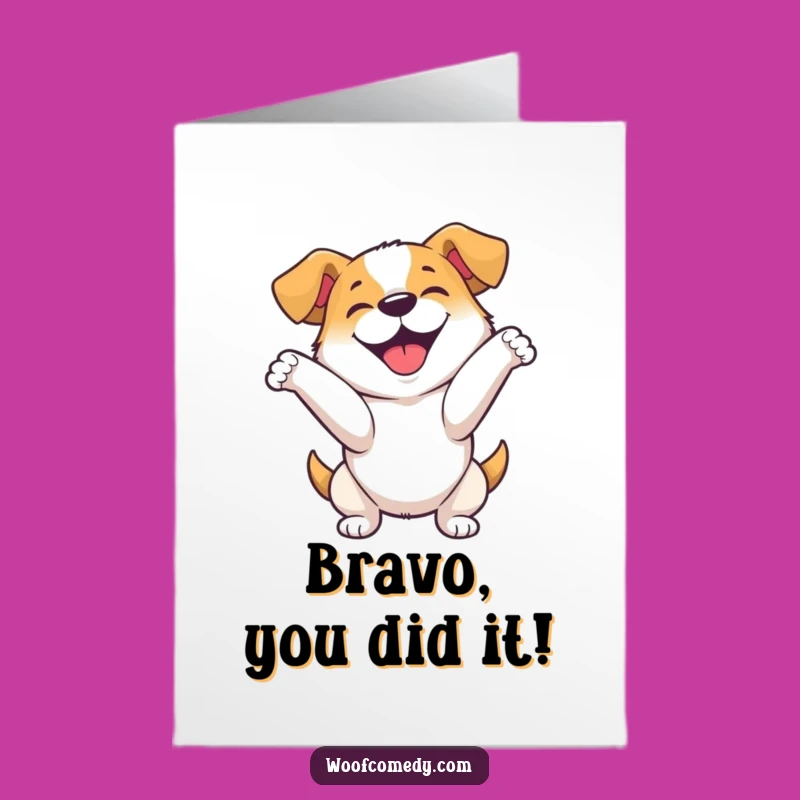 Free Printable Congrats Card: Dog's Bow, Celebrate Your Win DIY!