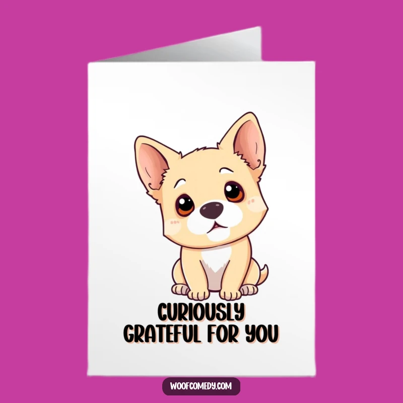 Free Printable Thank You Card: Curious Dog Wonders Thanks, Downloadable!