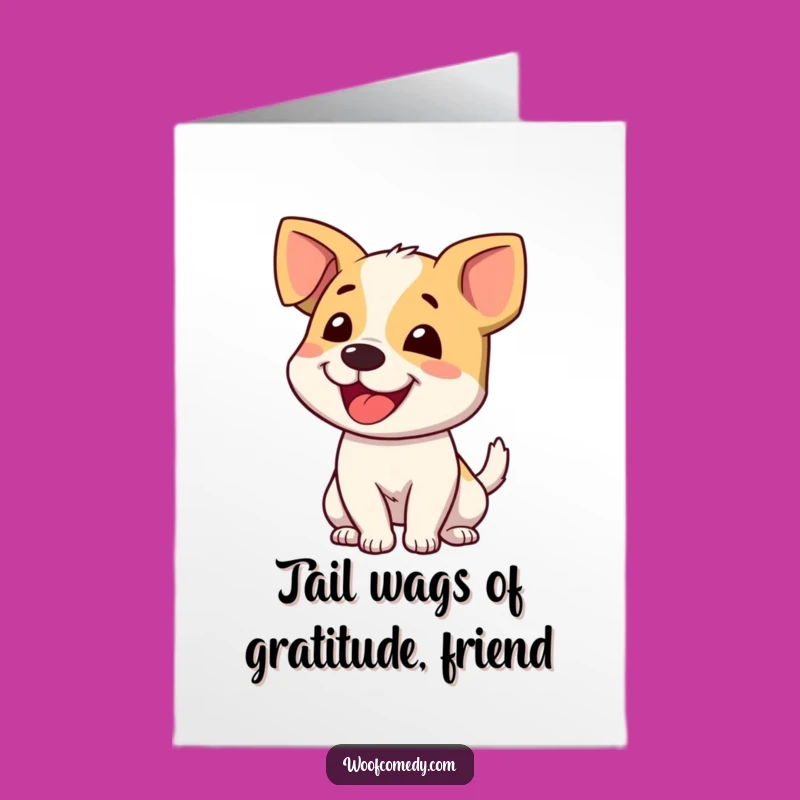 Free Printable Thank You Card: Happy Dog Wags Its Thanks, Downloadable!