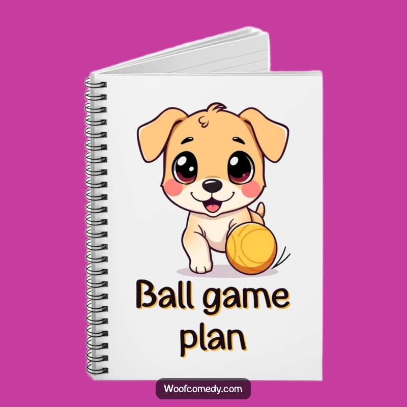 Funny Dog Ball Chase Notebook - Jot Down Your Playful Ideas