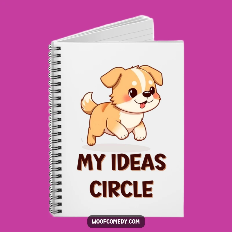 Funny Dog Chasing Tail Notebook: Organize Your Thoughts Hilariously!