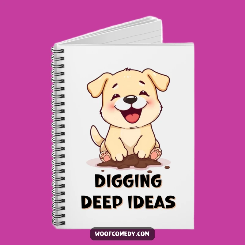 Funny Dog Digging Notebook: Journal Your Adventures and Muddy Ideas