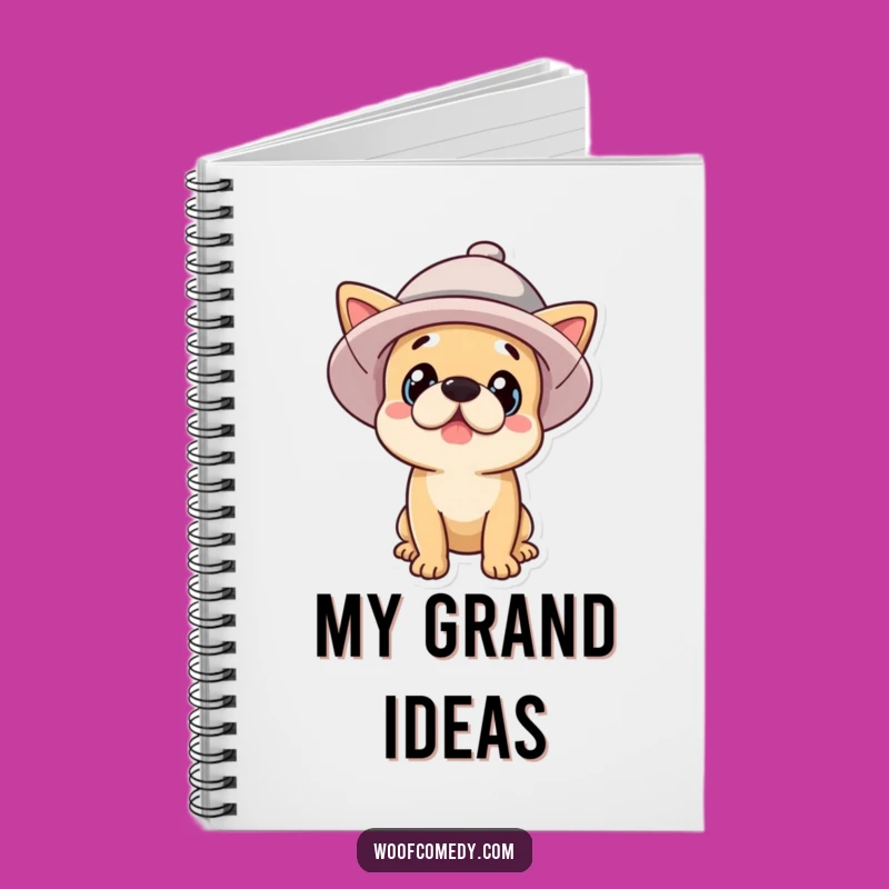 Funny Dog Hat Notebook - Jot Down Ideas with Hilarious Style